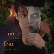 Аватар: «No fear» — маска и цветы, вариант
